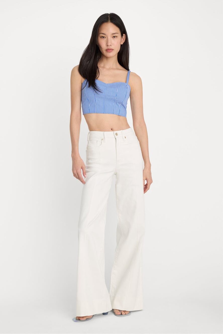 Good American Good Waist Palazzo Jeans White Size 6/28